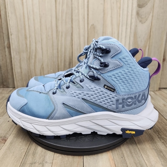 Hoka One One Anacapa Gore-Tex Mid Vibram Hiking Boots Shoes Blue Size 7.5 - Picture 2 of 15